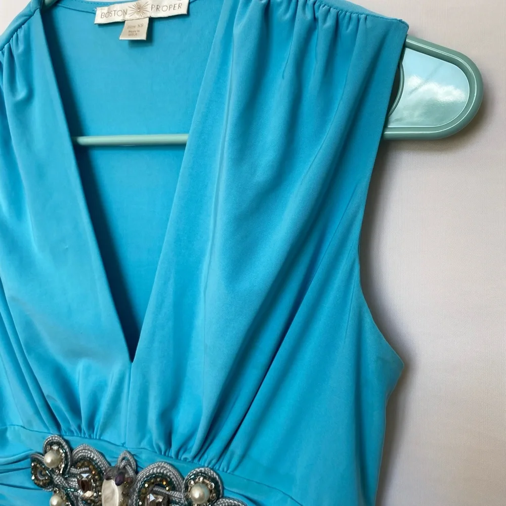 Gorgeous BOSTON PROPER Light Blue Top size XS - Picture 2 of 6